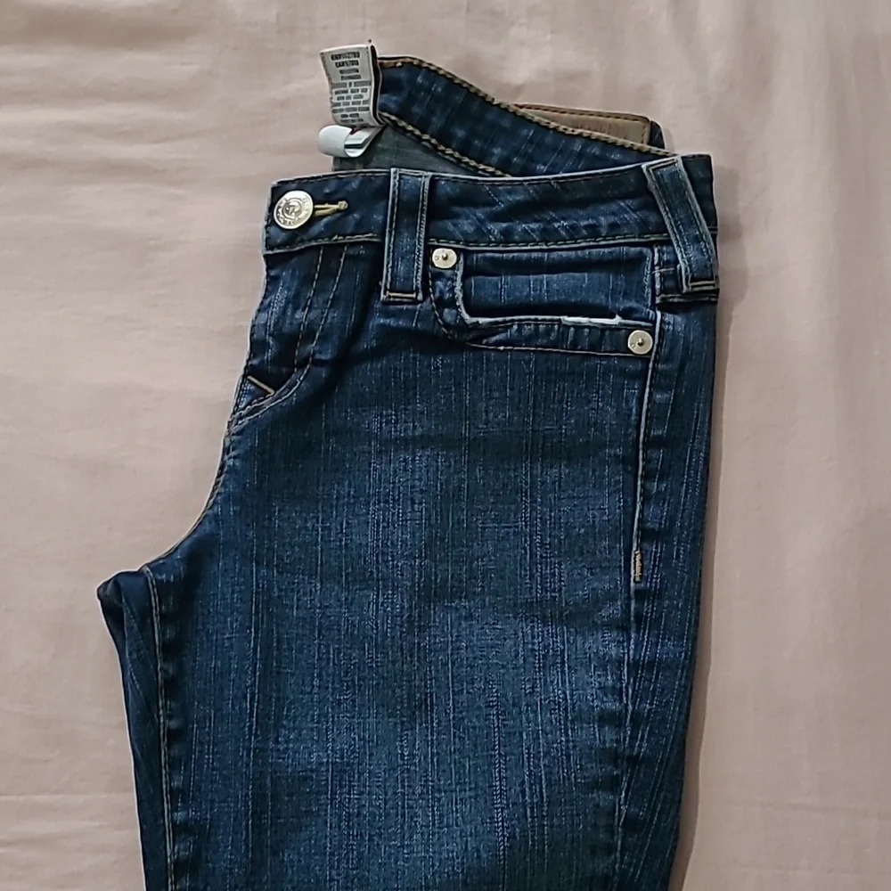 True Religion Becky Blue Boot Cut Jeans  28 / 29-Hemmed - Picture 6 of 10